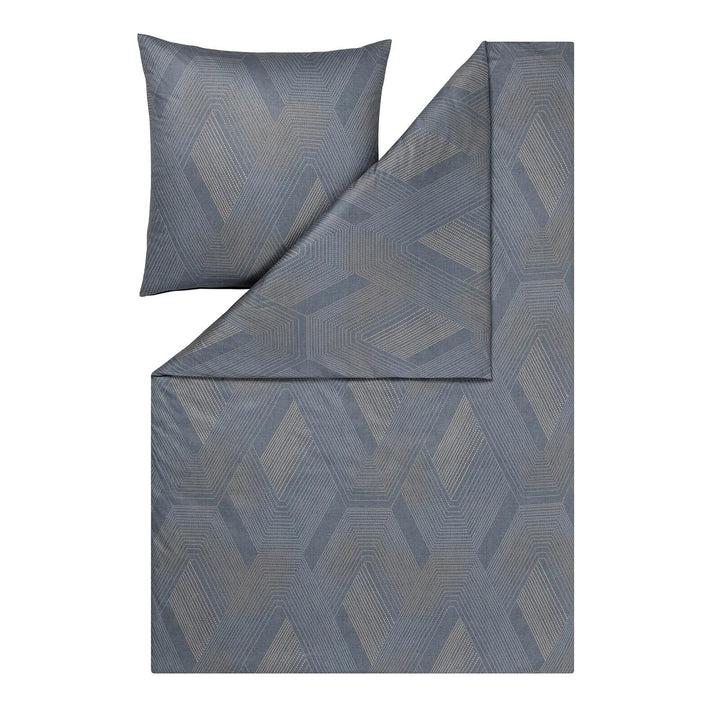 ESTELLA Mako Interlock Jersey Bettwäsche Quinn Graphit 1 Bettbezug 155 x 220 cm + 1 Kissenbezug 80 x