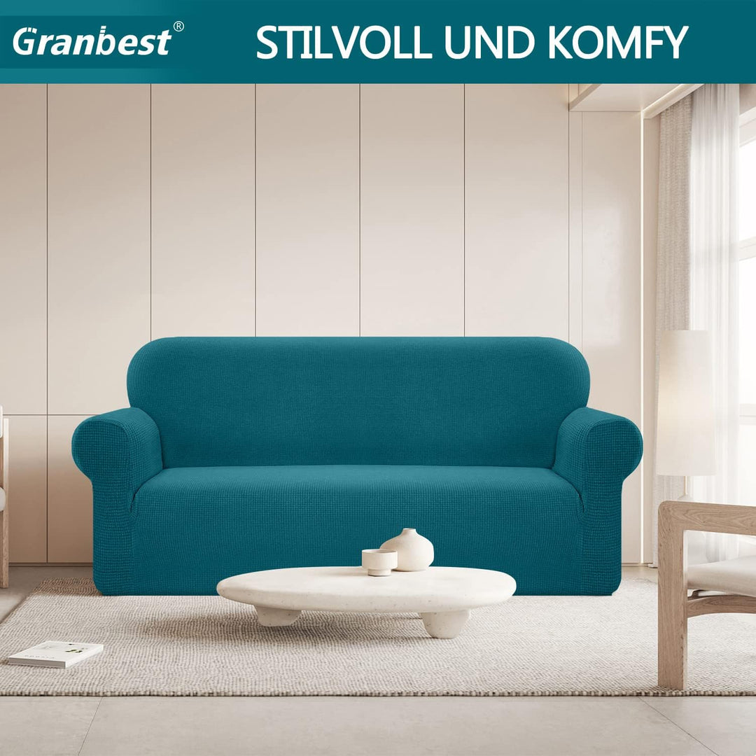 Granbest Stretch Wasserdicht Sofabezug 1 Stück Sofahusse Spandex Jacquard Elastische Couchbezug mit