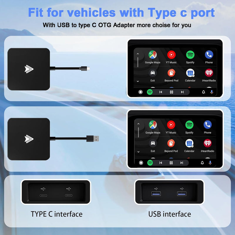 Android Auto Wireless Adapter Wireless Android Auto Adapter für Autos und Stereoanlagen die kabelgeb