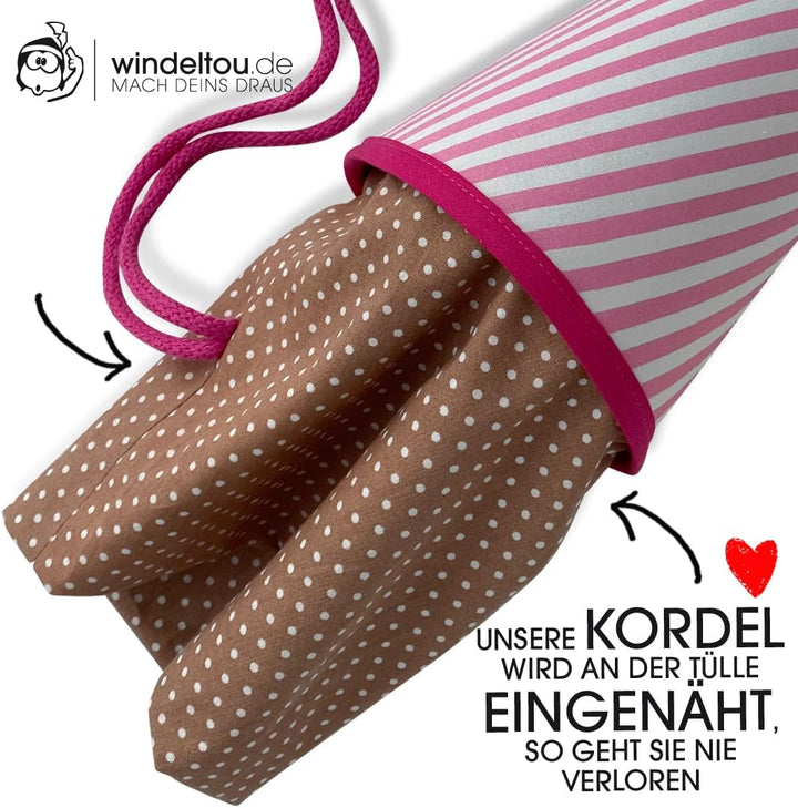 Hochwertige 35 cm Schultüte, Zuckertüte in ROSA | Start deiner Kreativität | Ideal zur Gestaltung mi