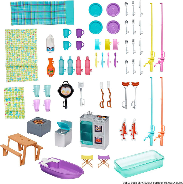Barbie 3-in-1 DreamCamper Vehicle, approx. 3-ft, Transforming Camper with Pool, Truck, Boat and 60