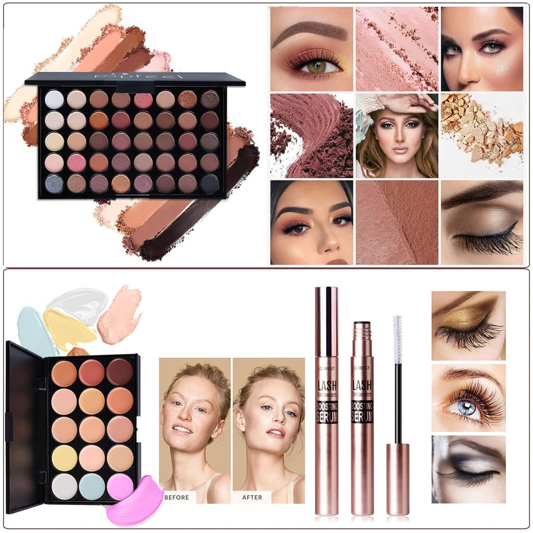 Professionelles Make-up Sets, MKNZOME 32St Schminkset Schminkkoffer Mädchen Gefüllt Frauen Makeup Pa
