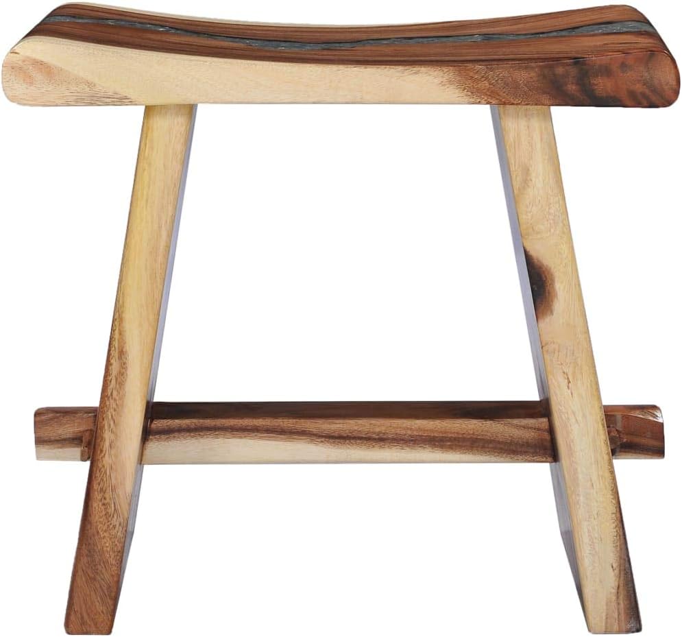vidaXL Suarholz Massiv Hocker Badhocker Duschhocker Badestuhl Duschstuhl Holzhocker Fusshocker Nacht