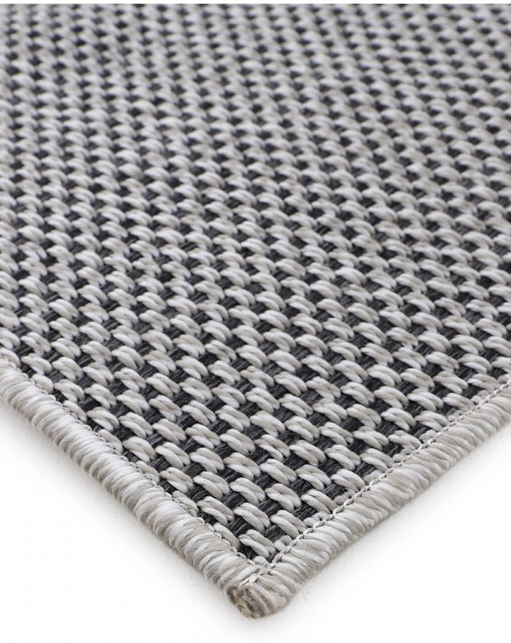 carpetfine In- und Outdoor Teppich Boho Rund Beige Flachgewebeteppich Ø 120 cm | Moderner Teppich We