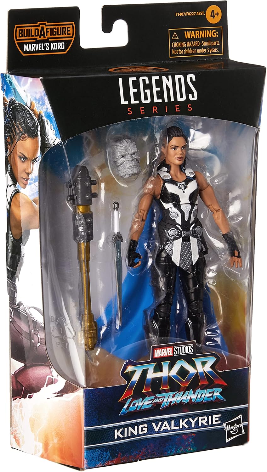 Marvel Hasbro Legends Thor: Love and Thunder 15 cm grosse King Valkyrie Action-Figur, 1 Accessoire,