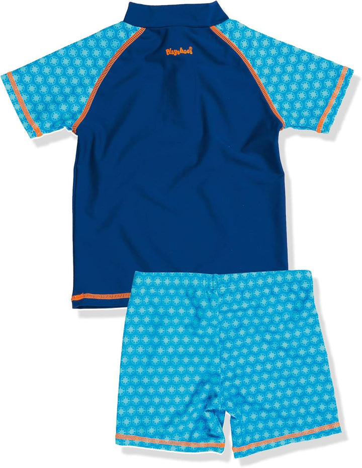Playshoes Unisex Kinder Uv-Schutz Bade-Set zweiteilig Schwimmshirt Badeshorts Badebekleidung 74-80 D