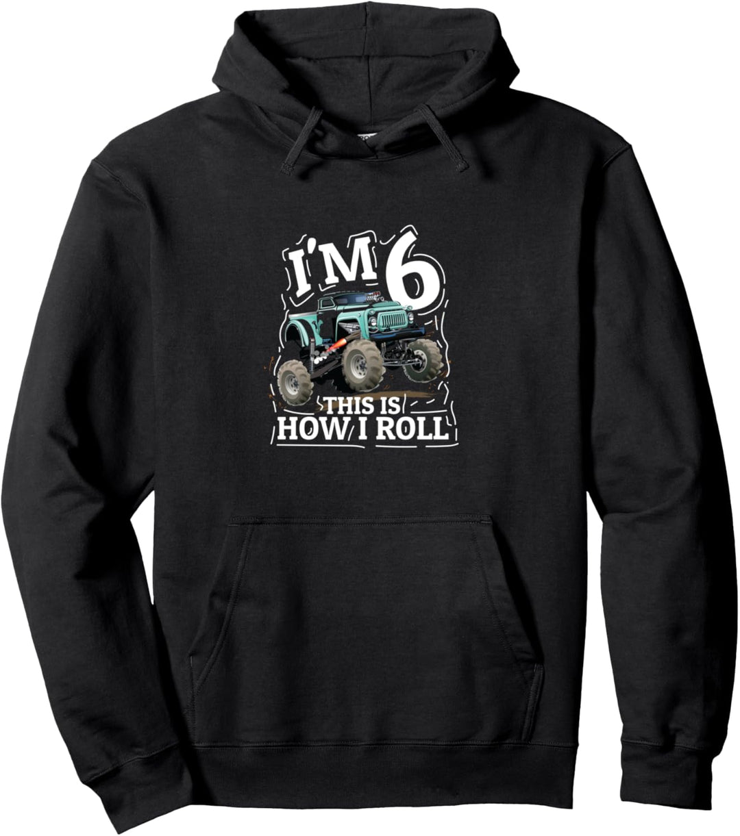 Ich bin 6, so rolle ich. Lustiges Radfahrer Fun Pullover Hoodie