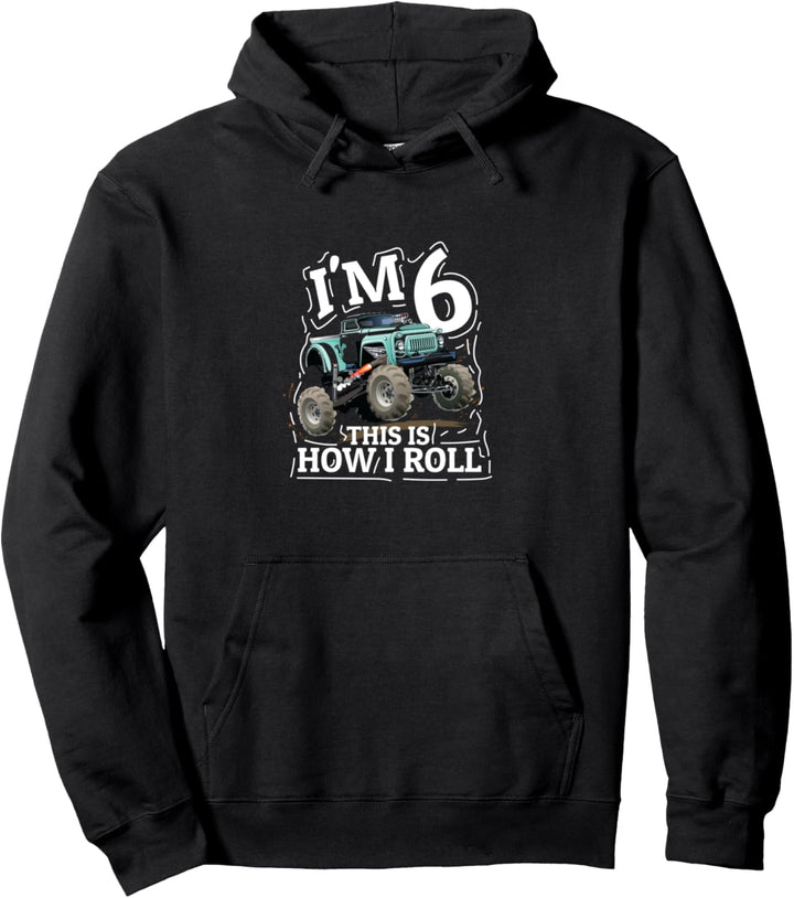 Ich bin 6, so rolle ich. Lustiges Radfahrer Fun Pullover Hoodie