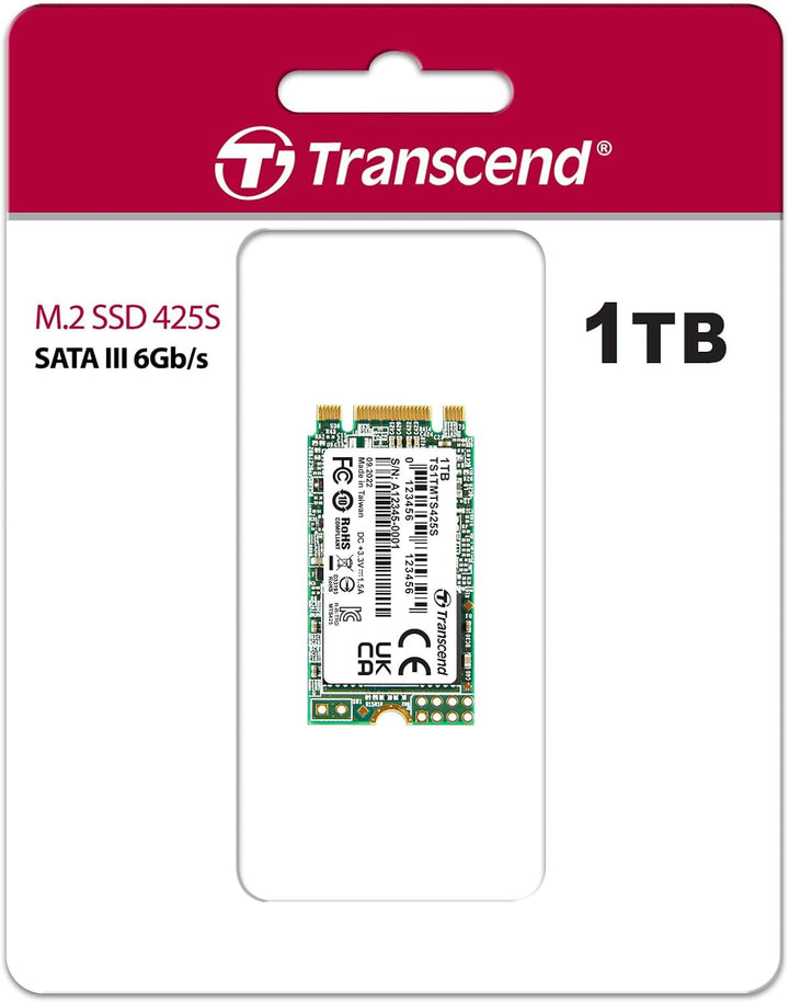 Transcend 1To M.2 2242 SSD SATA3 B+M Key