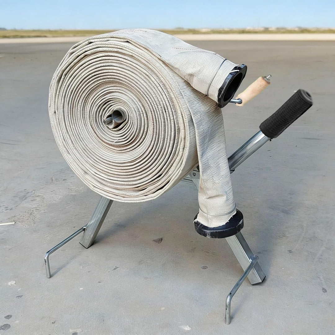 Metall Schlauchaufroller Faltbar Mit Handkurbel, 45 X 20 Cm, Silber