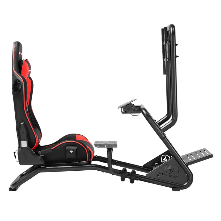 GTPLAYER Simulator Cockpit,Rennsimulator lenkradständer mit 3D-Stereo-Lautsprechern, Monitorhalterun