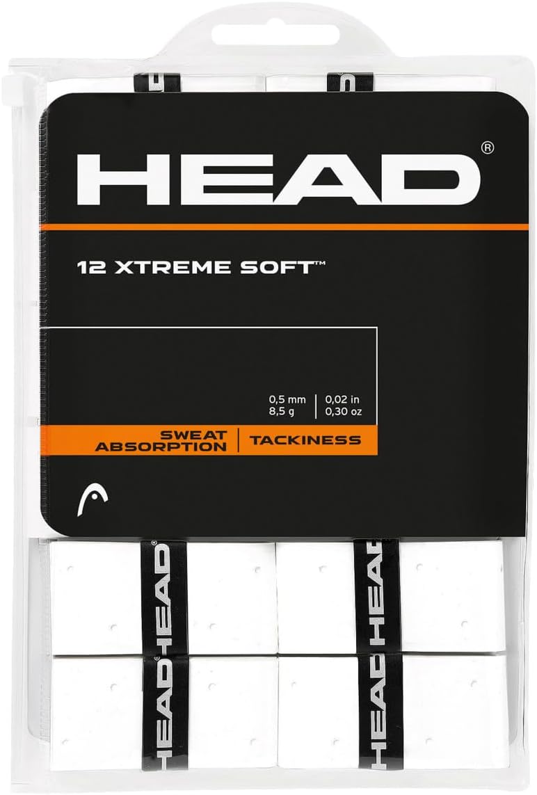 HEAD 12 Xtremesoft Griffband Weiss Einheitsgrösse Bundle mit Smartsorb, Weiss Einheitsgrösse Bundle
