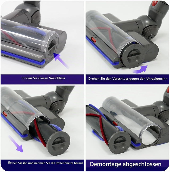 Torque Drive Bodendüse für Dyson V7 V8 V10 V11 V15 Anti-Tangle EinstellbareSaugkraft Elektrische Bod