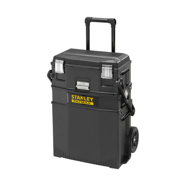 Stanley FatMax Mobile Arbeitsstation (54,9 x 73,3 x 41,3 cm, Schwerlasträder, automatische Sicherhei