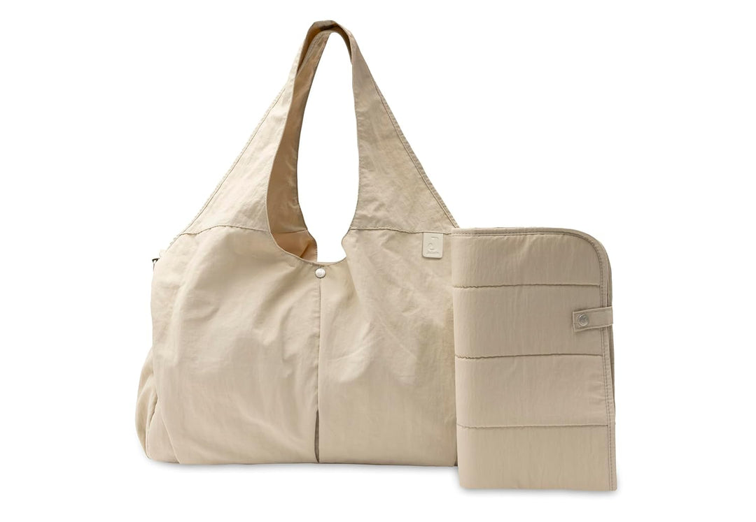 Jollein Wickeltasche Urban – Warm Sand – Moderne Wickeltasche – Wasserabweisend &amp; Pflegeleicht – Mit