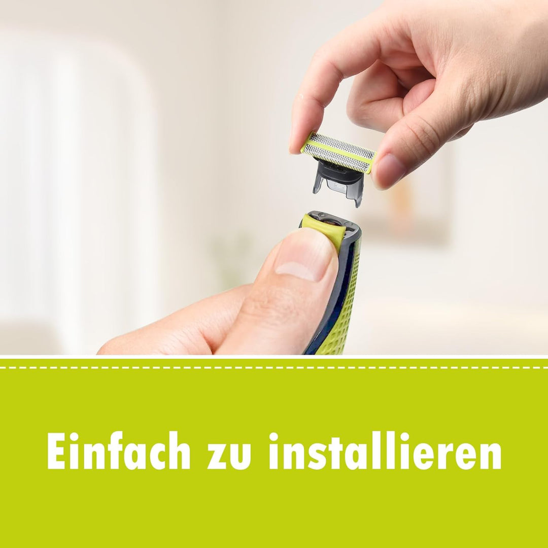 3 Stück Ersatzklingen für Philips Elektrischer Bartstyler, Face & Body Wasserdichte Ersatzköpfe Ersa