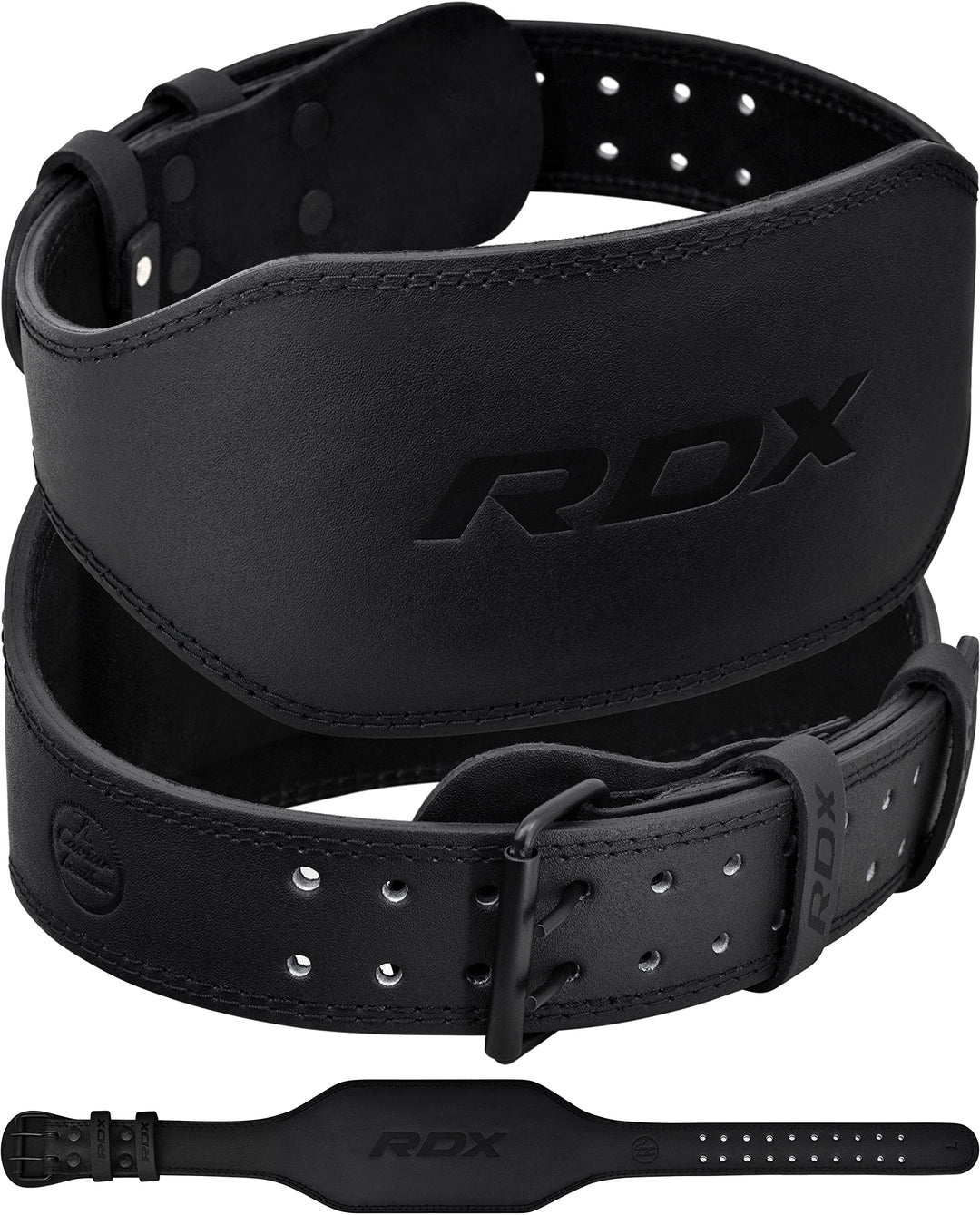 RDX Gewichthebergürtel Leder 4” und 6”, 10 Verstellbar Löcher Trainingsgürtel Schnalle, Powerlifitin