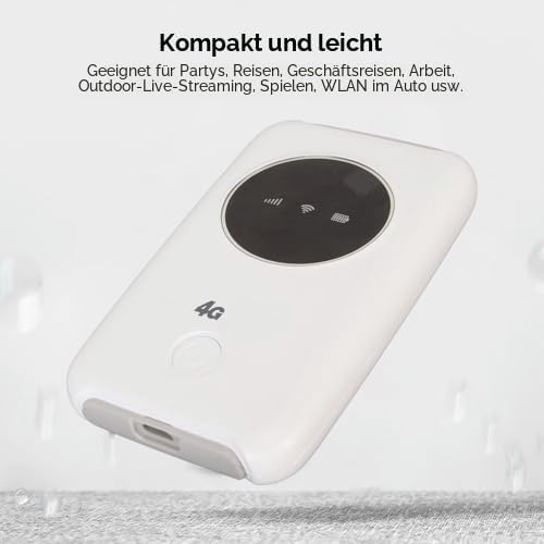Brrnoo 5G Mobile WiFi Modem, Wireless Mobile Router 300 Mbit/s, Entsperrter 5G WiFi SIM-Kartensteckp