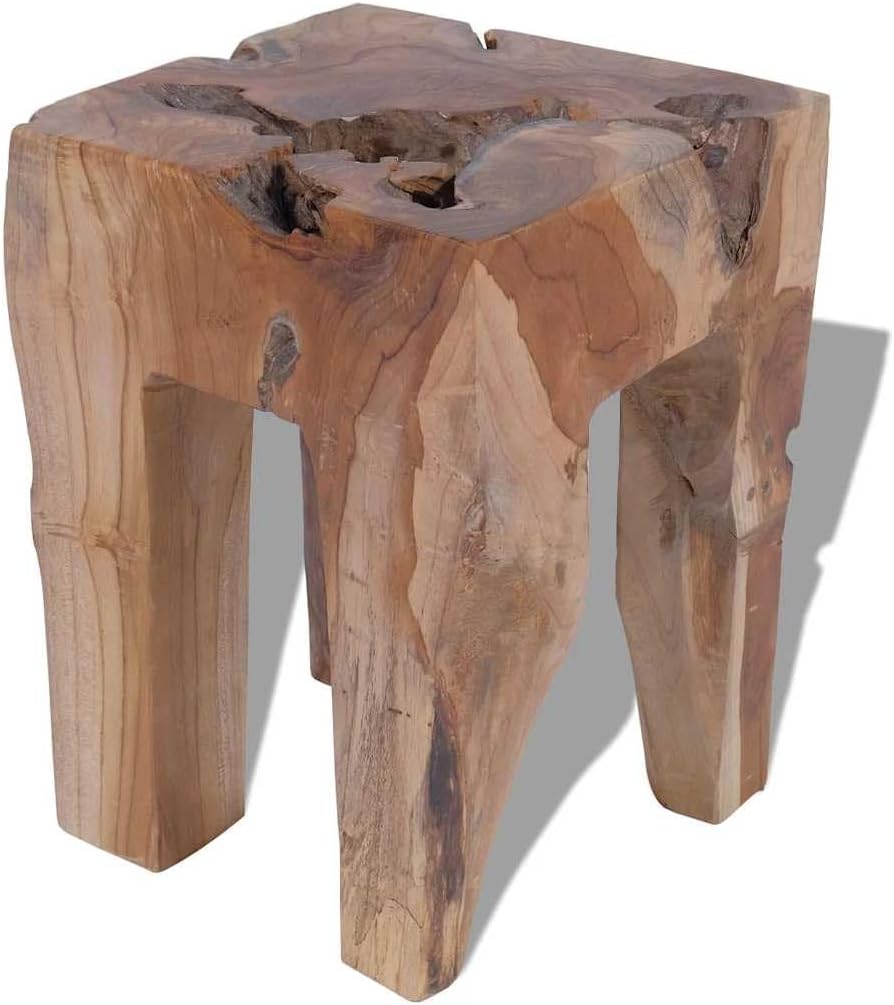 vidaXL Teak Massivholz Hocker Sitzhocker Fusshocker Beistelltisch 30x30x40cm Holz