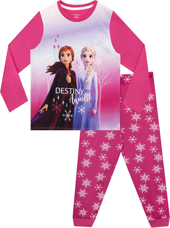 Disney Mädchen Schlafanzug Frozen 140 Rosa, 140 Rosa