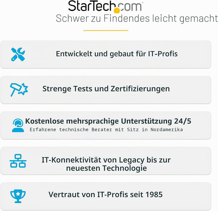 StarTech.com USB C Multiport Adapter-Docking Station - USB-C auf DP Alt Mode/4k HDMI/VGA, Dual Monit