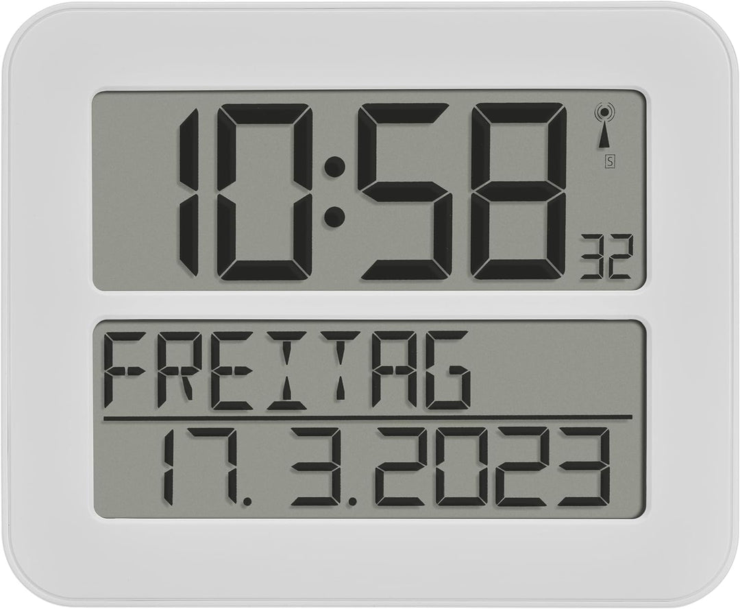 TFA Dostmann TimeLine Max digitale Funkuhr, 60.4512.02, Wanduhr zur einfachen Zeitorientierung, , mi