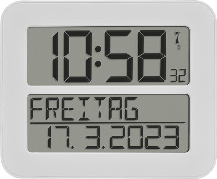 TFA Dostmann TimeLine Max digitale Funkuhr, 60.4512.02, Wanduhr zur einfachen Zeitorientierung, , mi