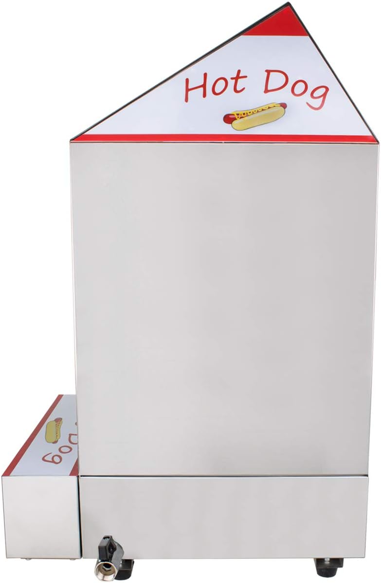 Beeketal 'HDS-2' Profi Gastro Edelstahl Hot Dog Steamer Maker zum Erhitzen und Warmhalten von ca. 10