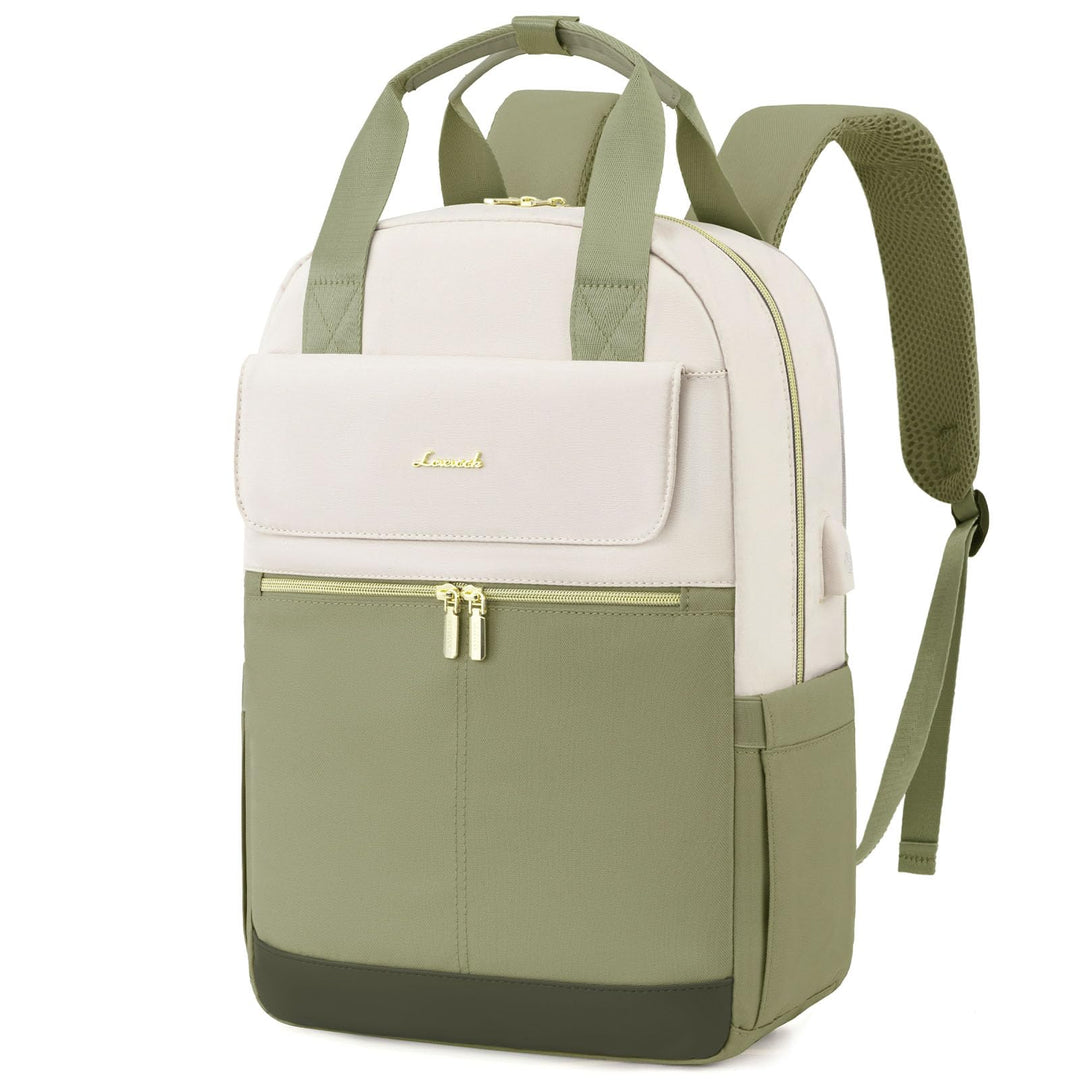 LOVEVOOK Rucksack Damen, 15,6 Zoll Schulrucksack Mädchen mit Laptopfach & USB Ladeanschluss, Wasserd