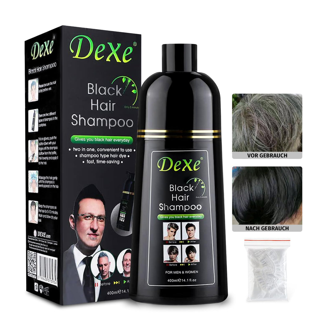 Instant Black Hair Shampoo Haarfärbeshampoo Für Männer & Frauen- Einfach Zu Benutzen -100% Grauabdec