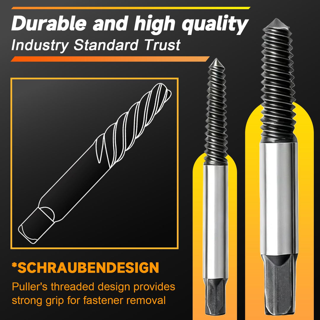 11 Stück Schraubenausdreher Set mit Hss Bohrer Set,Schraubenlöser Linksausdreher Set,Justierbares We