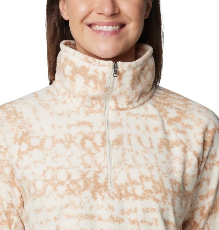 Columbia Damen Glacial™ Iv Print 1/2 Zip Pullover (1er Pack) XS Chalk Stippled Stripe, XS Chalk Stip