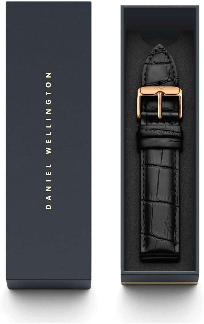 Daniel Wellington Classic Reading, Schwarz/Roségold Uhrenarmband, 20mm, Leder, für Herren