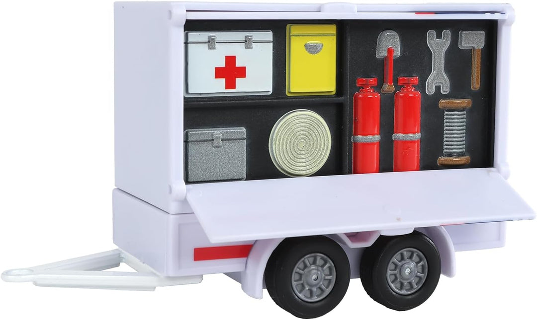 Kids Globe VW Transporter Krankenwagen mit Anhänger