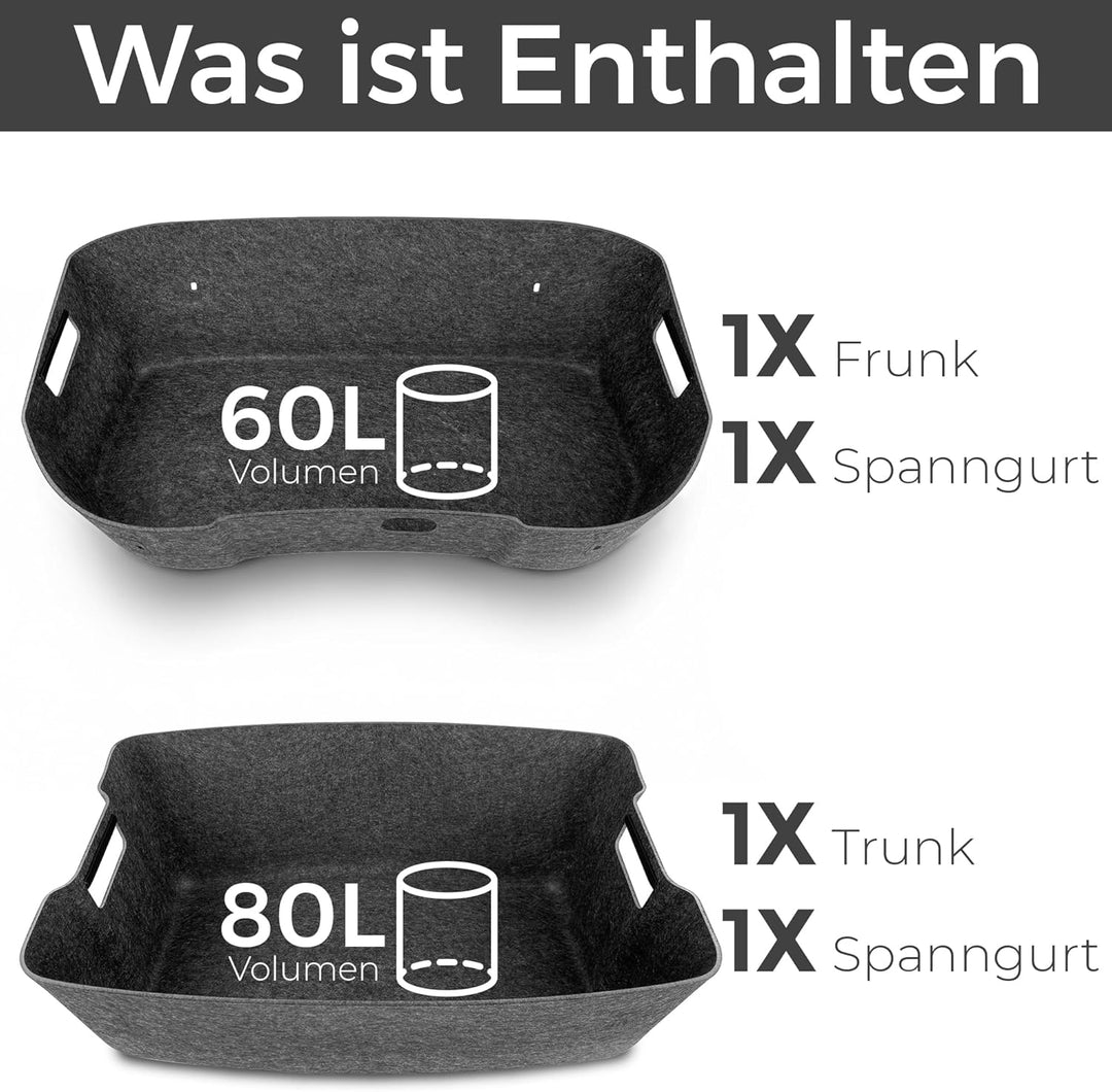 VLOX Tesla Model 3 Highland Kofferraum- & Frunk-Organizer Aufbewahrungsbox-Set – Passgenau für Model
