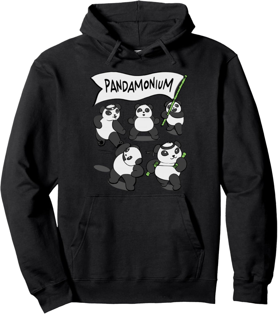 Pandamonium - Lustiger Pandabär Pullover Hoodie