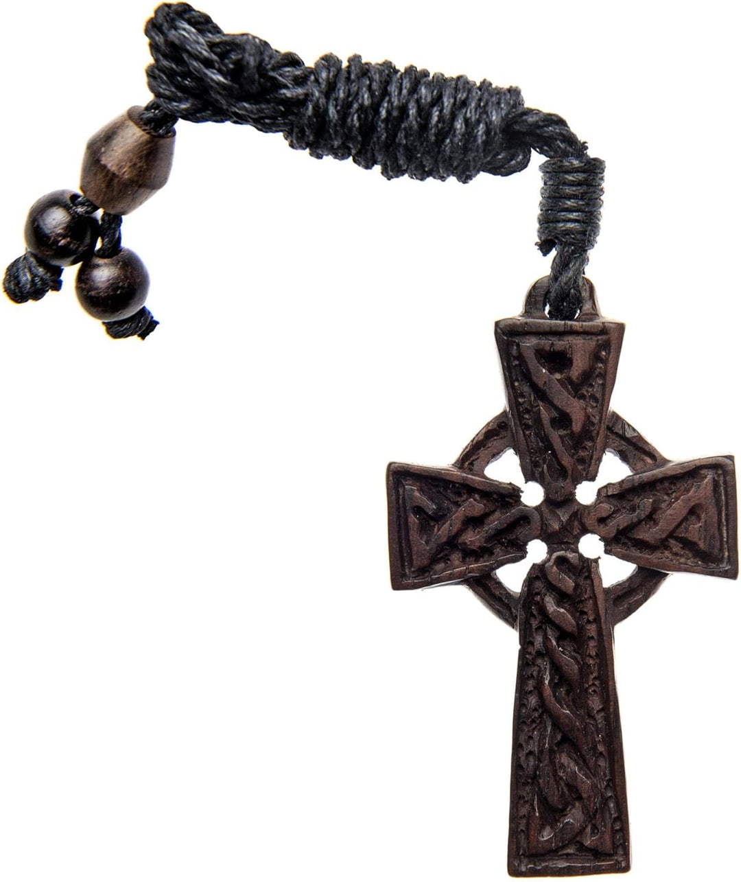 81stgeneration Frauen Männer Holz Keltisch Irish Kreuz Religiöse Anhänger Halskette
