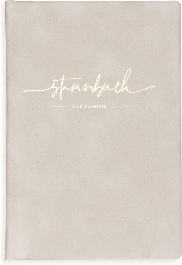 Stammbuch Grau Liya Samt Gold Familienstammbuch Standesamt und Kirche incl. Einleger