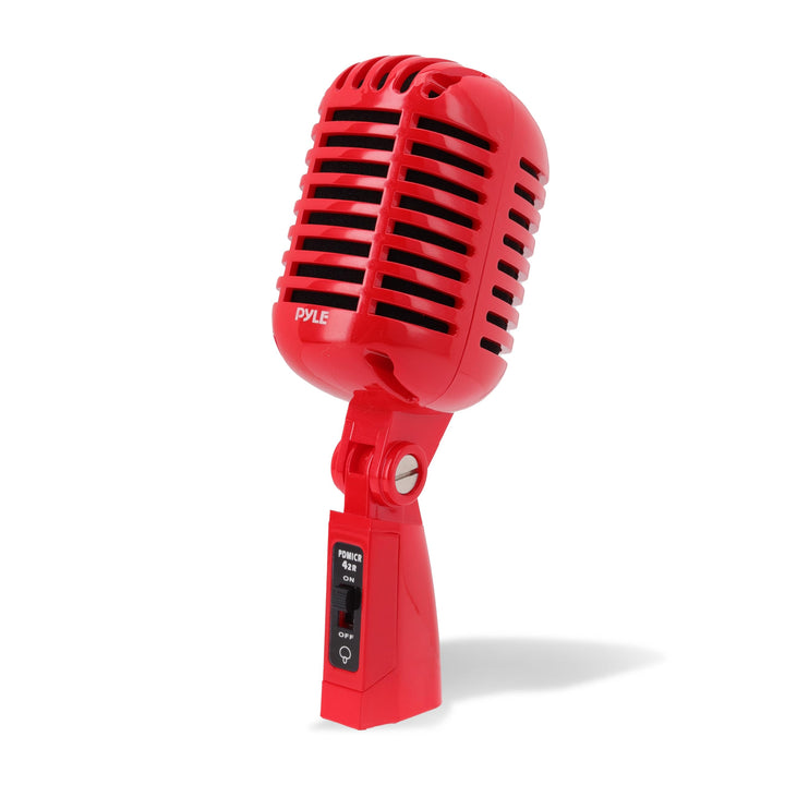 Pyle pdmicr42r Classic Retro Vintage Style Dynamisches Vocal Mikrofon mit 16 FT XLR-Kabel (rot) 8.30