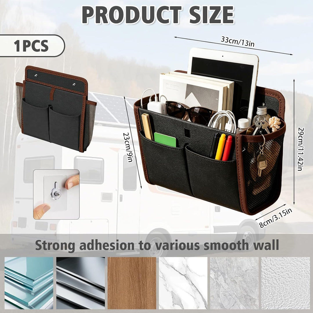 2 Stück Wohnmobil Camping Organizer, Tür Organizer Hängend Selbstklebend, Hängeorganizer Platzsparen