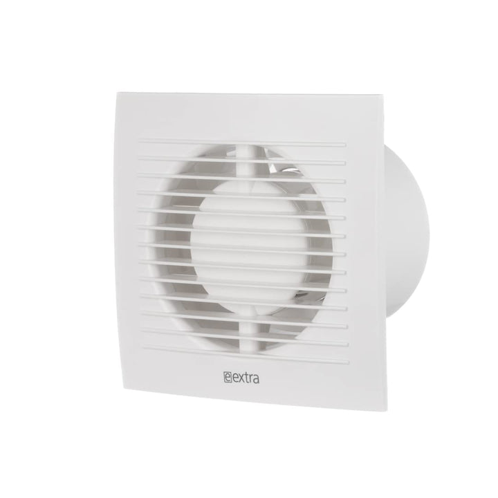 EUROPLAST Ø 100mm Bad-Lüfter mit Feuchtesensor und Timer Leise Ventilator - Kunststoff - Weiss 100mm