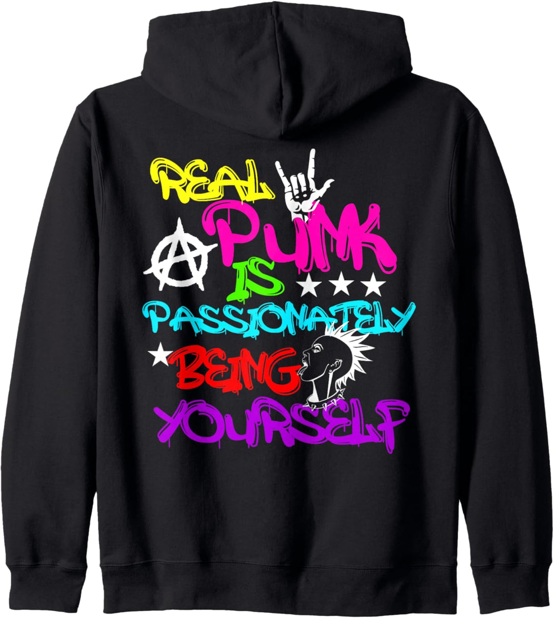Echt punk ist passionately being selbst Lustig Pop punk Kapuzenjacke
