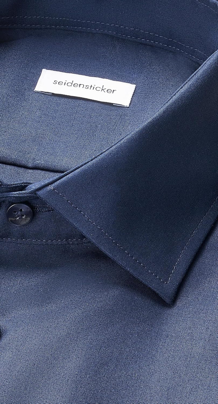 Seidensticker Herren Men Regular Shortsleeve Businesshemd 38 Dunkelblau(001001), 38 Dunkelblau(00100