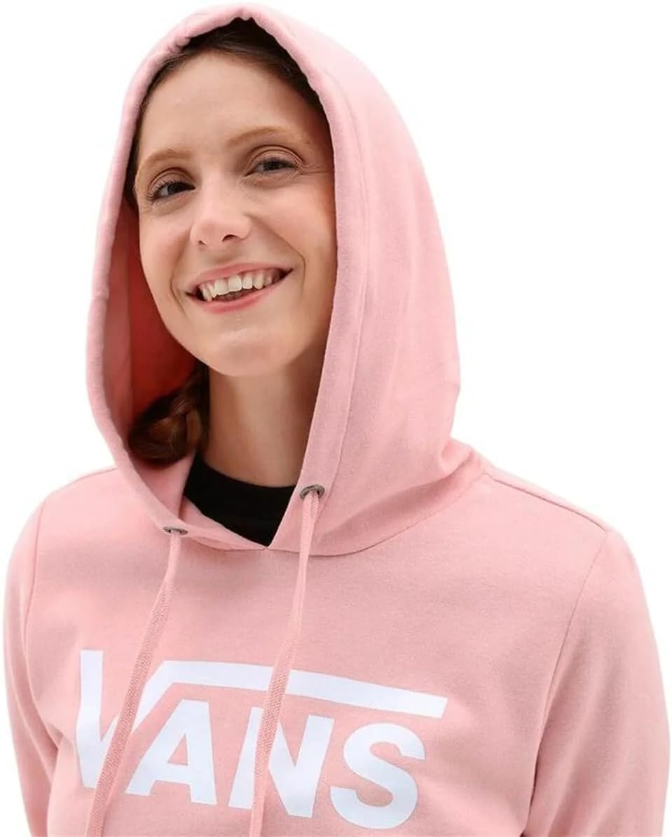 Vans Damen Drop V Logo Hoodie, Silber, rosa, XXS