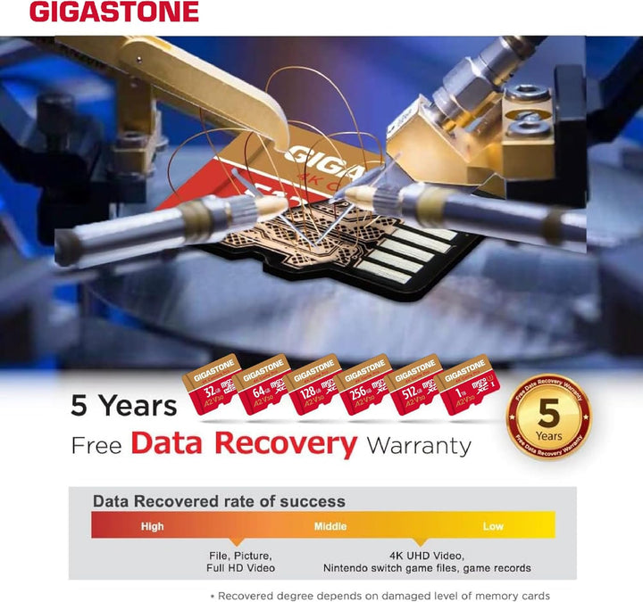 Nur für Switch 1 GGIGASTONE 1TB Micro SD Karte, 4K Game Pro, bis zu 150/130 MB/s, MicroSDXC Speicher