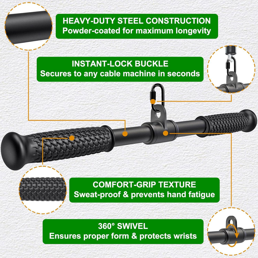 Kipika Tricep Pull Down Attachment, Cable Machine Accessories for Home Gym, Cable Machine Attachment