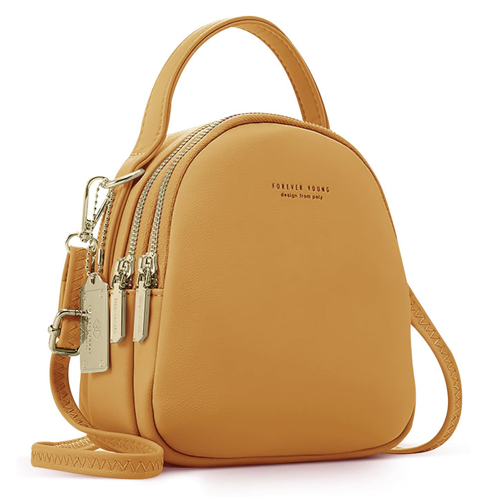 DORRISO Mini Damen Rucksack Elegant Tagesrucksack mit Kopfhörerloch Handtasche für Schule Reisen Läs