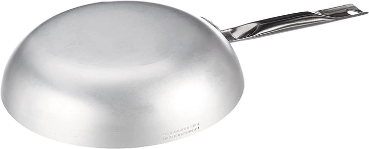Pentole Agnelli Wok für Induktionsherd mit gewelltem Boden, aus Aluminium, mit Griff aus Edelstahl,