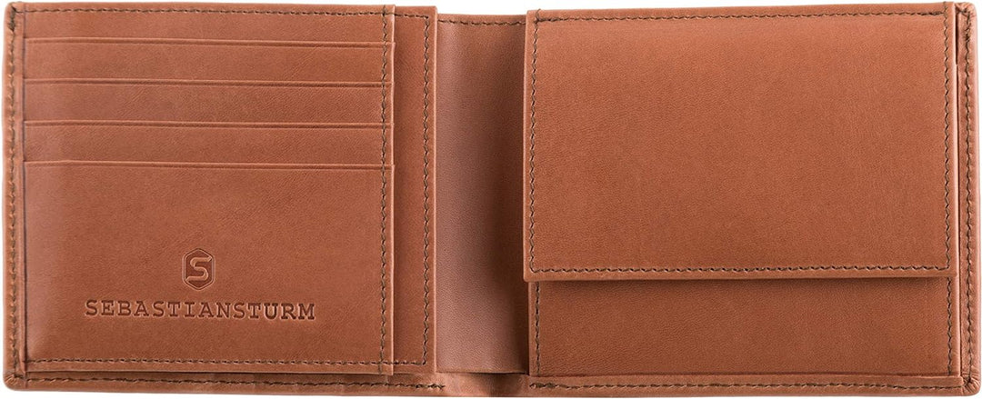 Herren-Geldbörse Pedro | Gefertigt aus Echtholz Typ Amazaque und Rindleder | Portemonnaie Braun | by