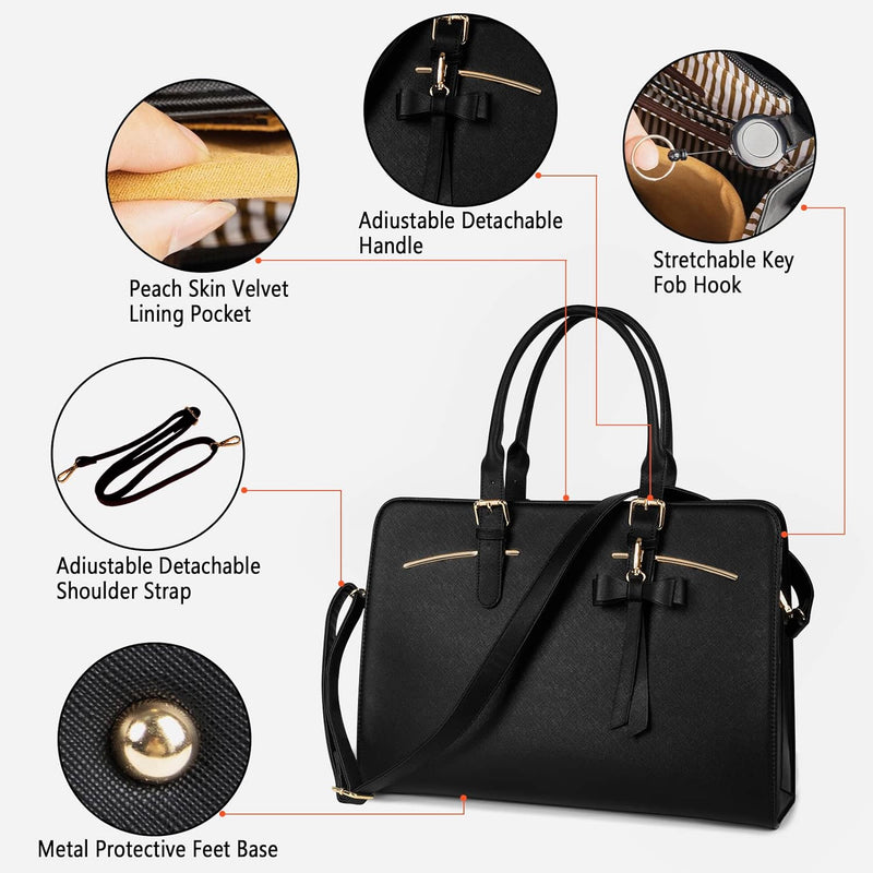 MATEIN Business Taschen Damen, Laptoptasche Elegant Aktentasche Arbeitstasche Büro Handtasche Leder